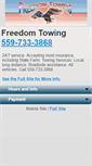 Mobile Screenshot of freedomtowingvisalia.com