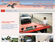 Tablet Screenshot of freedomtowingvisalia.com